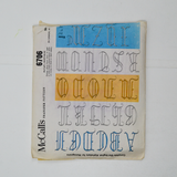 McCall's 6706 Complete Old English Alphabet Transfer Pattern