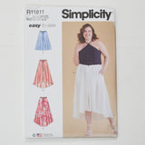 Simplicity R11811 Women's Skirt with Hemline Variations Sewing Pattern - Multiple Sizes Available W3 (US 30W-38W)