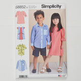 Simplicity S8852 Child's Dresses and Shirt Sewing Pattern - Size A (3-8)