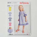 Simplicity 8619 Child's Dress and Tunic Sewing Pattern - Size A (3-8)