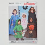 Simplicity 8483 Child's Cape Costumes Sewing Pattern - Size A (S-L)