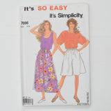 Simplicity 7096 Misses' Pullover Tops and Culottes Sewing Pattern - Size 8-20