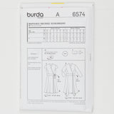 Burda 6574 Wrapped Dress Sewing Pattern - Size 10-20