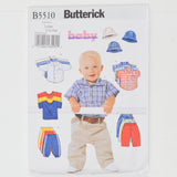 Butterick B5510 Infants' Shirt, T-Shirt, Pants and Hat Sewing Pattern - Size Large (L-XL)