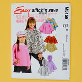 McCall's M5158 Children's and Girls' Ponchos Sewing Pattern - Size B (M-L)