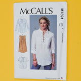 McCall's M7391 Misses' Tops and Dress Sewing Pattern - Size Y (XS-M)