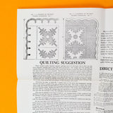 Cotton Queen/Mountain Mist The Friendship Plume Appliqued Quilt Quilting Pattern