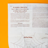 Cotton Queen/Mountain Mist Summer Wreath Applique Quilt Quilting Pattern