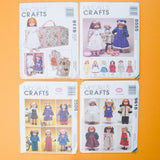 McCall's Crafts 18" Doll Clothes + Accessories Sewing Pattern Bundle