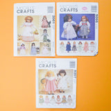 McCall's Crafts 18" Doll Clothes Sewing Pattern Bundle