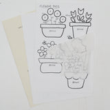 Blueberry Backroads Flower Pots Appliqué Sewing Pattern
