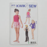 Kwik Sew 2679 Girls' Skirt, Pants + Leotards Sewing Pattern - Size 8-14