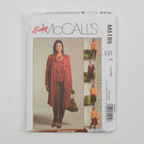 McCall's M5195 Misses' Jacket and Top Stretch Knit Sewing Pattern - Size Z (L-XL)