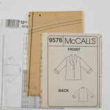 McCall's 9576 Reversible Jacket Sewing Pattern - Size Z (L-XL)