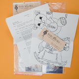 Mini Whims Folk Art Tole Painting + Sewing Patterns - Set of 4
