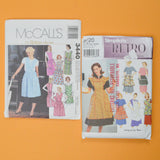 Retro Apron Sewing Patterns - Set of 2