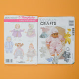 Baby Doll Clothes Sewing Patterns - Set of 2