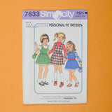 Simplicity 7633 Child's Jumper, Pullover Blouse, and Bag Sewing Pattern - Size B (3&4)