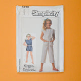 Simplicity 7346 Girls' Easy-To-Sew Jumpsuit in Two Lengths Sewing Pattern - Size 12