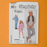 Simplicity 8929 Girls' Knit Tops, Pants and Skirt Sewing Pattern - Size L