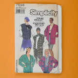 Simplicity 7698 Misses' Knit Cardigan or Vest in Three Lengths Sewing Pattern - Size H (6-10)