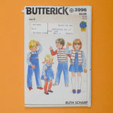 Butterick 3996 Toddler's Jacket, Vest, Shirt, Overalls, Jumper & Appliqué Sewing Pattern - Size 2