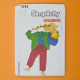 Simplicity 7294 Girls' Shirt, Pants and Top Sewing Pattern - Size LG