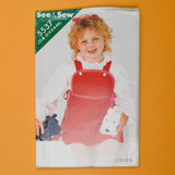 See & Sew 5537 Children's Jumper & Blouse Sewing Pattern - Size A (3-6X)