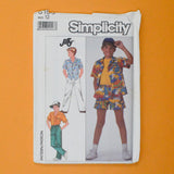 Simplicity 8156 Boys' Easy-To-Sew Shirt and Pull on Pants or Shorts Sewing Pattern - Size 12