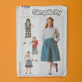 Simplicity 7723 Girls' Skirts Sewing Pattern - Size 10