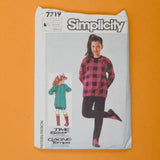 Simplicity 7719 Girls' Easy-To-Sew Tunic or Top and Pull-on Stirrup Pants Sewing Pattern - Size MD