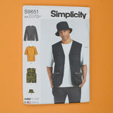 Simplicity S9651 Men's Knit Top, Vest and Hat Sewing Pattern - Size AA (34-42)