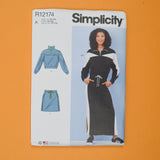 Simplicity R12174 Misses' Knit Tops and Skirts Sewing Pattern - Size A (XS-XXL)