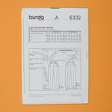 Burda 6332 Pants Sewing Pattern - Size 8-18