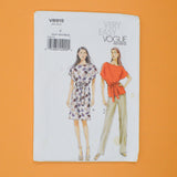 Vogue V8915 Misses' Top, Dress, Belt and Pants Sewing Pattern - Size Y (XS-M)