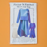 Pieced 'N Patched Skirt and Top Sewing Pattern - Size 8-22