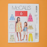 McCall's M5614 Children's and Girls' Tops, Dresses, Shorts and Pants Sewing Pattern - Size CCE (3-6)