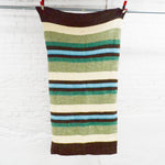 Green, Blue, + Brown Striped Blanket Default Title