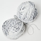 White + Gray Variegated Bulky Yarn - 2 Balls