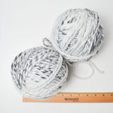 White + Gray Variegated Bulky Yarn - 2 Balls