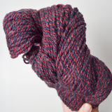 Maroon + Navy Two-Tone Twisted Yarn - 3 Skeins