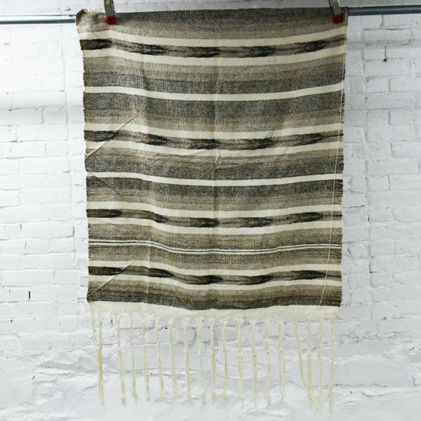 Brown Striped Loose-Weave Blanket - 36" x 44"