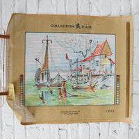 Collection D'Art Ships Painted Needlepoint Canvas - 23" x 26"