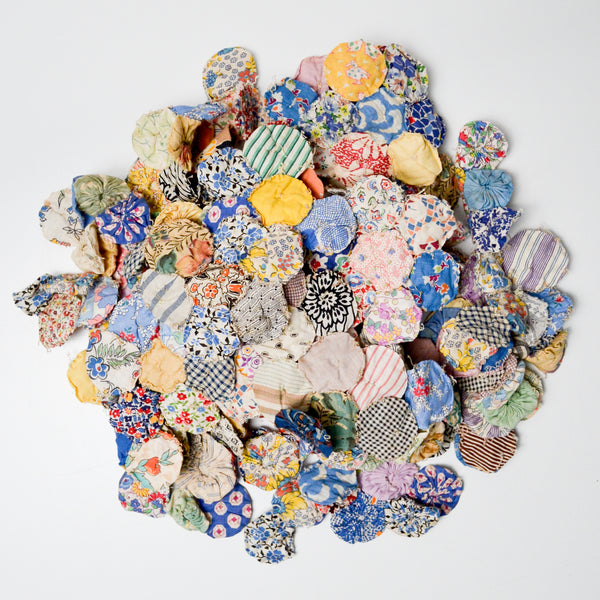 Vintage Hand-Pieced Hexagon Bundle