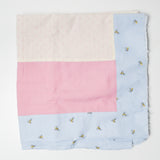 Pink, White + Blue Pastel Baby Quilt Top