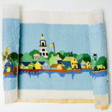 Town Scene Needlepoint Panel