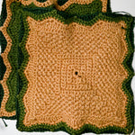 Tan + Green Crocheted Jute Panels