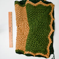 Tan + Green Crocheted Jute Panels