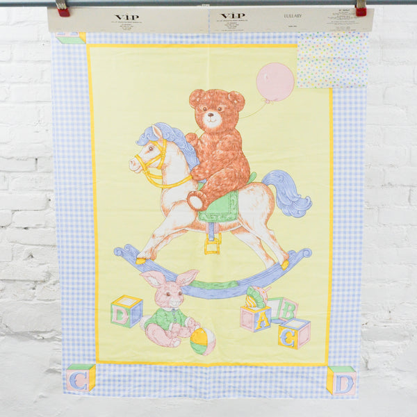 Teddy Bear + Rocking Horse VIP Quilt Top - 36" x 44