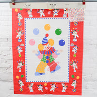 Circus Clown + Dogs VIP Quilt Top - 36" x 44